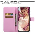 thumbnail image 5 of Phone Case for Galaxy A70, Folding Flip Leather Wallet Shockproof Protective Cover with Card Slots Kickstand Magnetic Closure Cute Girls Women Cover for Samsung Galaxy A70, Kiss of Dog, 5 of 7