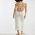 thumbnail image 3 of Women Spaghetti Strap Backless Hollow Out Bodycon Maxi Long Dress Beach Dresses, 3 of 6