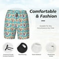thumbnail image 5 of Sigee Cute Corgi Head Print Mens Swim Trunks with Compression Liner Quick Dry Swim Stretch Beach Shorts with Pockets,S-3XL, 5 of 7