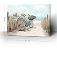 thumbnail image 2 of Beach Canvas Wall Art for Bathroom Ocean Pictures Seaside Bicycle Canvas Print Seascape Painting Framed Teal Aqua Blue Calming Shoreside Artwork for Modern Coastal Themed 12x16in, 2 of 6