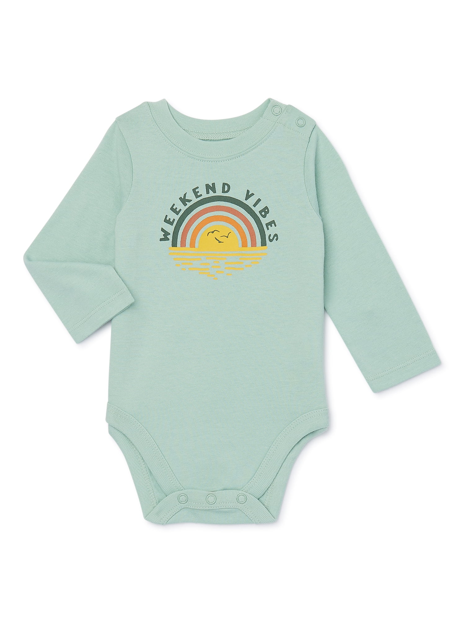 Garanimals Baby Boy Long Sleeve Graphic Bodysuit, Sizes 0-24 Months