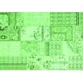 thumbnail image 1 of Ahgly Company Indoor Rectangle Patchwork Green Transitional Area Rugs, 2' x 4', 1 of 1