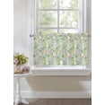 thumbnail image 4 of Sage Green Spring Floral 2 Panel Kitchen Curtains for Small Windows, Elegant Farmhouse Flowers Birds Watercolor Bathroom Tier Curtain, Short Window Treatment for Bedroom/Living Room 55"x36", 4 of 6