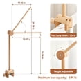 thumbnail image 2 of HYPERLIVING Crib Mobile Arm - Rotating Baby Mobile Hanger, Natural Beech Wood, Mobile Stand for Crib Nursery Decor, Perfect for Baby Girl or Boys, 2 of 6
