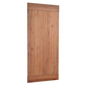 36 X 84 Knotty Alder Primed Natural Wood Solid Core Barn Sliding