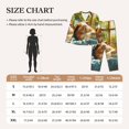 thumbnail image 4 of Logiee Lazy Home Style Guinea Pig Print Womens Pajamas Set,Long Sleeve Sleepwear,Button Down Lounge Set 2 Pieces,Soft Nightwear Pjs Set-Large, 4 of 7