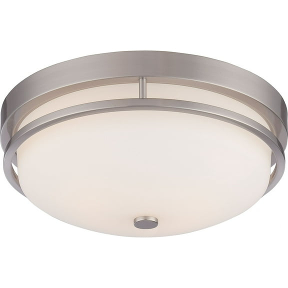 Nuvo 60-5486 - Nevel - 2 Light Flush Fixture w/ Satin White Glass