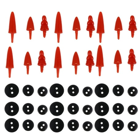 

NUOLUX 260Pcs/Set Christmas Snowman DIY Ornament Kit Snowman Nose Button Accessories