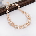 thumbnail image 4 of SmartBy 2 Pcs/Set Wedding Jewelry Set Imitation Pearl Multi Color Royal Luxurious Smooth Surface Women Necklace Earrings Set Female Accessory, 4 of 7