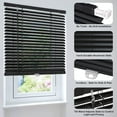 thumbnail image 3 of LazBlinds No Tools-No Drill 1" Aluminum Mini Blinds, Cordless Blinds for Windows, Light Filtering Horizontal Blinds and Shades for Window Size 43'' W x 64'' H, Black, 3 of 5