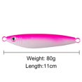 thumbnail image 1 of Señuelo de Jigbaits de simulación luminosa 80g 11.0cm cebo de pesca artificial (rosa), 1 of 6