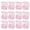 Pink, variant on 12 Pieces Assorted Colors Storage Cases Transparents Clear Organizers Stackable Square Boxes for Homes and Offices