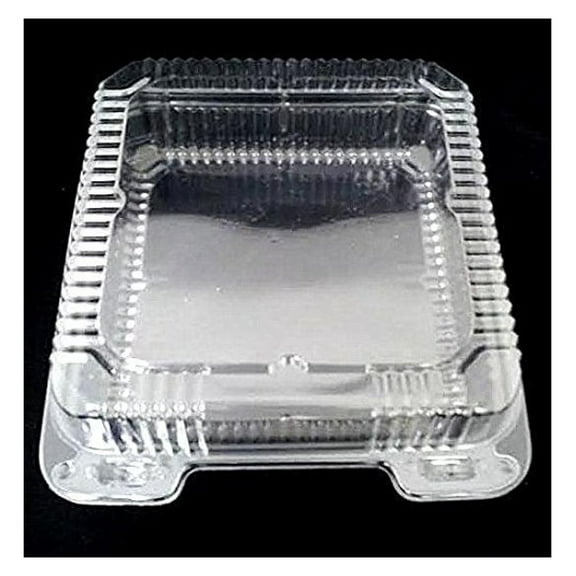9" x 9" x 3" Clear Hinged Plastic Food Bakery Take-Out Container (Pack of 100)