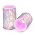 thumbnail image 7 of Yayeee Flameless Candles with Remote Flickering Battery Operated Multi Color Changing, Elegant Marble Pattern, 7 of 7