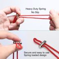 thumbnail image 4 of 12pcs Spring Cord Locks Plastic Rope Lanyard Ends Stopper Double Hole Toggle Slider Fastener Silver Tone, 4 of 7