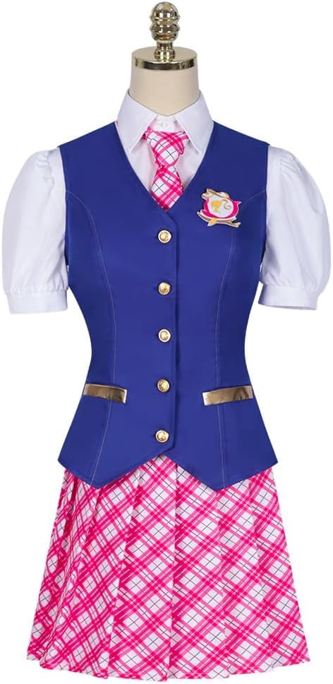 Movie Princess Charm School Delancey Wen  Woman Top Skirt Suit JK Uniform Halloween Costume