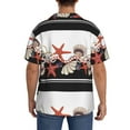 thumbnail image 5 of KLL Starfishes Shells Print Men's Shirt Short Sleeve Button Down Summer Cuba Beach Shirts- 3X-Large, 5 of 7