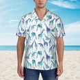 thumbnail image 2 of Balery Cool Giraffe Camisas hawaianas de manga corta para hombre, camisas playeras de corte holgado, camisas de vacaciones con botones,Medium, 2 of 7