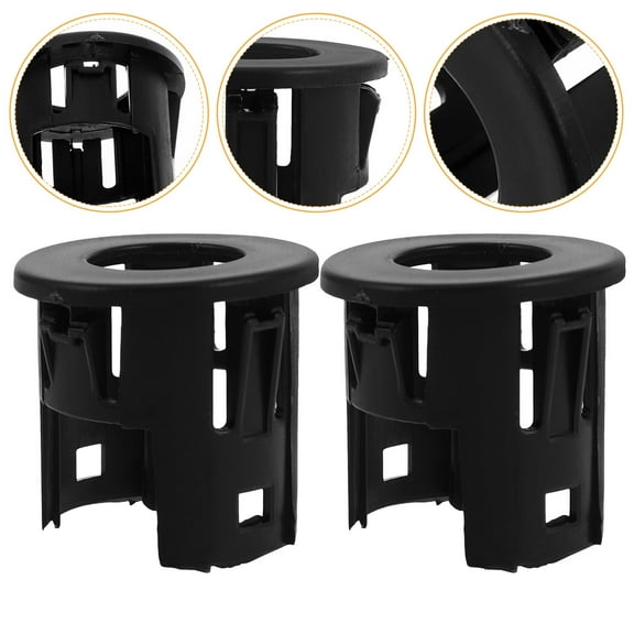 Hytrove 4Pcs Black Parking Sensor Bezel Kit for Rear Bumper Support and Vehicle Maintenance