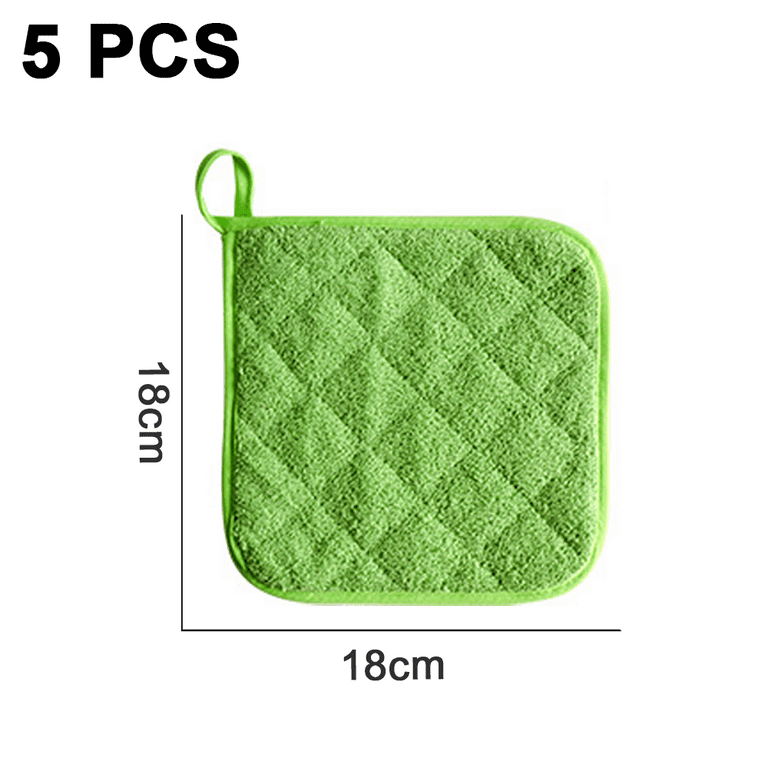 3 Pack Pot Holders, Sage Green Pot Holders for Kitchen with Pockets & Loops  Heat Resistant Pot Holder Pad for Cooking Baking Microwave BBQ Farmhouse