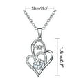 thumbnail image 5 of Dengmore Necklaces Mother's Day Female Heart Necklace Exquisite Silver Plated Love Clavicle Chain, 5 of 6