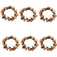 thumbnail image 1 of 6 anillos para velas navideñas de 3,1 pulgadas, mini portavelas con bayas, anillos para servilletas navideñas, pequeñas coronas para velas de pilar, decoración de mesa navideña, 1 of 7