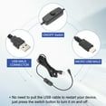 thumbnail image 3 of USB Male to Micro USB Male Power Cable with Switch Black 1, 3 of 6