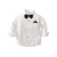 thumbnail image 6 of CARETOO Toddler Baby Boy Clothes Gentleman Dress Shirt Suspender Pants Bowtie Outfits 1-5T 3pcs, 6 of 12