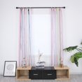 thumbnail image 3 of Juego de 2 cortinas opacas de poliéster a rayas con perforaciones para persianas de ventanas, 3 of 8