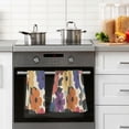 thumbnail image 4 of Yayeee 100% Cotton Hand Towels for Bathroom 16" x 28" Soft Absorbent Kitchen Towel, Large Colorful Flowers Pattern, 4 of 7