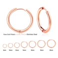 thumbnail image 1 of LUXUSTEEL-pendientes redondos de acero inoxidable para hombre y mujer, aros de Color dorado y plateado, no se decolora, joyería masculina, 2 piezas, 1 of 4