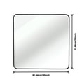 thumbnail image 5 of 36in x 36in Inch Black Metal Framed Square Bathrrom Mirror for Wall., 5 of 6
