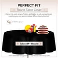thumbnail image 4 of HAHDAXIA Noir 84 Pouces Rond Lot de 12 Nappe de Fête Standard Jetable en Plastique Nappe Ronde 84 Pouces, 4 of 7