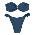 thumbnail image 4 of Strapless Bathing Suits for Women 2-Piece High Supportive Wire-Free Tube Top High Cut Briefs, 4 of 5