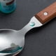thumbnail image 2 of Juego de cubiertos de Metal de 3 uds, juego de cubiertos para cena de acero inoxidable con mango de madera, reutilizable, 2 of 9