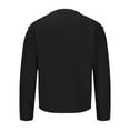thumbnail image 5 of Buigttklop Mens Loose Fit Oversized Crewneck Waffle Knitted Pullover Sweater Long Sleeve Vintage Textured Ribbed Knit Sweaters, 5 of 5
