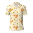 thumbnail image 2 of Daiia Squirrel And Leaves Pattern Men’s Polo Shirts,Solid Deck Shirt,Classic Fit, Breathable Cotton Polo for Casual and Sport Wear-Small, 2 of 9