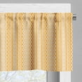 thumbnail image 3 of Ambesonne Bohemian Valance Pack of 2, Strips and Chevron Ikat, 42"X12", Marigold and White, 3 of 5