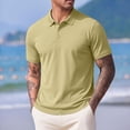 thumbnail image 2 of FRSASU Men's Polo Shirt Golf Quick Dry Performance Short Sleeve Casual Athletic Collared Tennis T-Shirt Yellow, 2 of 5