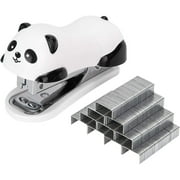 Deli Mini Cute Panda Desktop Stapler, Home Stapler, 12 Sheet Capacity
