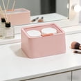thumbnail image 6 of Clear Makeup Pad Organizer, Transparent Cosmetic Storage Box, Dustproof Waterproof Vanity Organizer for Cotton Balls Swabs Pads Sponges Bathroom Counter Dresser Vanity Decor, 6 of 6