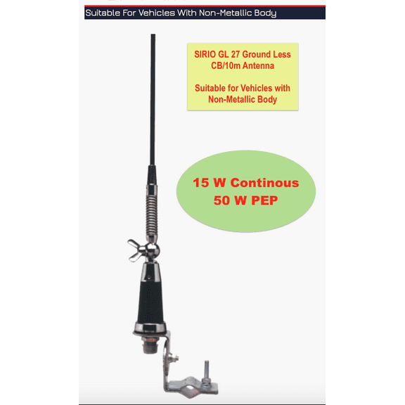 Sirio GL27 Ground Less CB Radio Antenna for Camper, RV, Bike