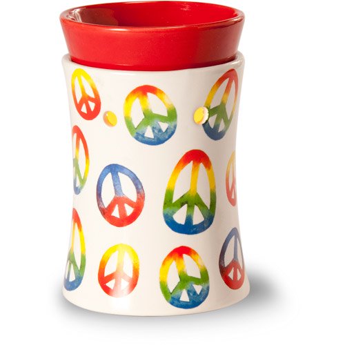 Scentsationals 1Mini Wax Warmer and 120W Light Bulb Mini Peace Sign