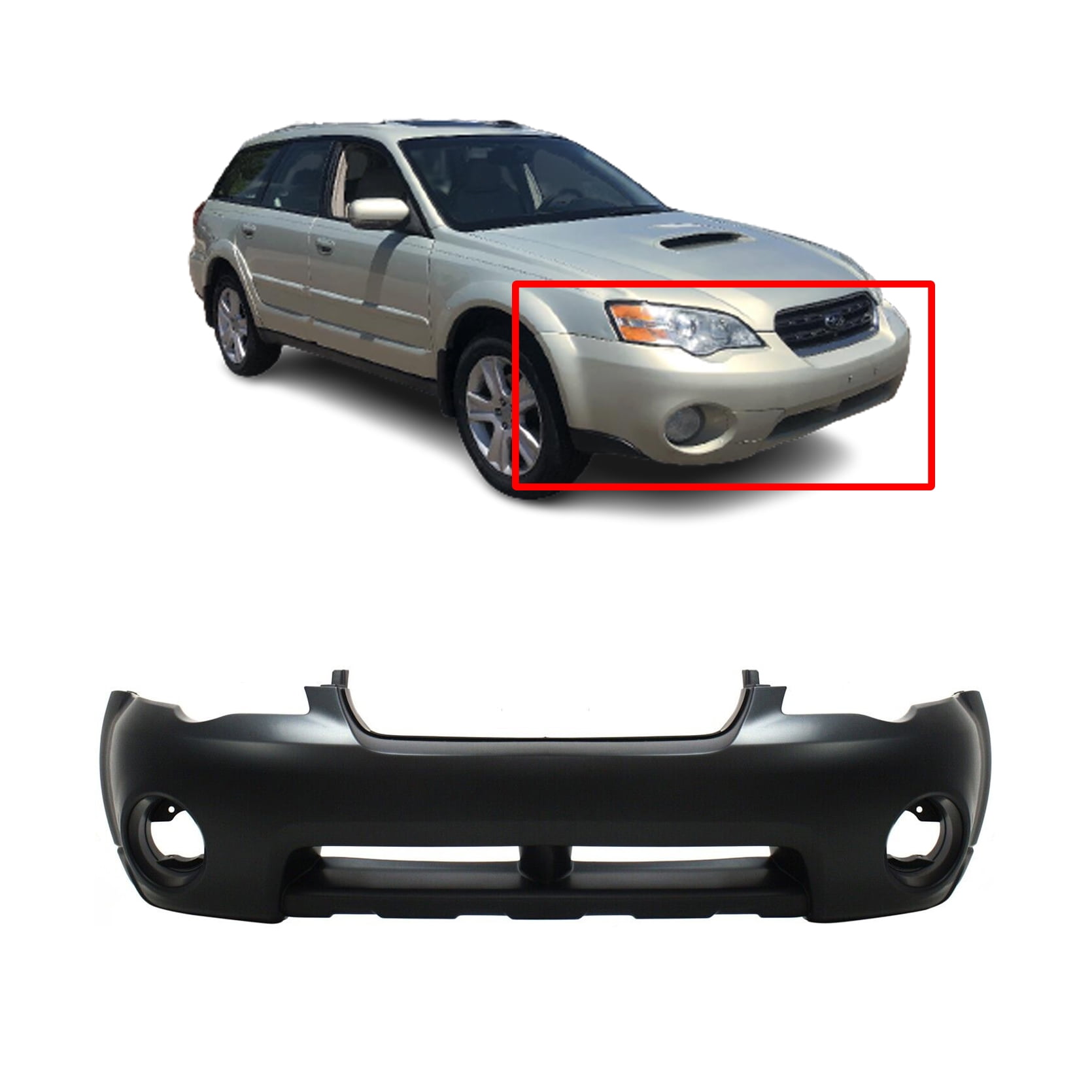 Front Bumper Cover For 20052007 Subaru Outback Primed 57704AG03A