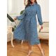 thumbnail image 4 of Vestido de talla grande para mujer Vestido informal con estampado floral de manga larga Irfora Vestido, 4 of 7