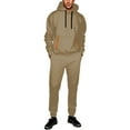 thumbnail image 2 of CONZONE Mens 2 Piece Sweatsuits Casual Men's Jogging Tracksuit Set Solid Color Pullover Hoodie Pants Sweat Suit for Men Cozy Fall Winter Athletic Track Suit Outfits, 2 of 6