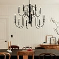 thumbnail image 6 of 52472BK Kichler Lighting Karthe - 12 Light 2-Tier Chandelier In Homestead Style-29.75 Inches Tall and 42 Inches Wide-Black Finish    -Traditional, 6 of 11