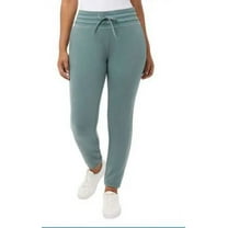 32 DEGREES Women's Drawstring Comfort Jogger Pants (Robin Slate Green, Medium)