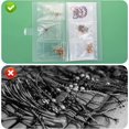 thumbnail image 2 of Tres rejillas (84 tarjetas) 1 pieza, 21*11,5 cm, caja de almacenamiento de joyas, caja de viaje para pendientes, bolsa de viaje transparente para anillos, collares, pulseras, caja de pendientes, bolsa, 2 of 5