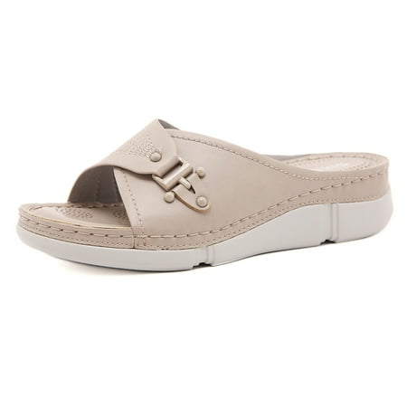 

VerPetridure Women s Sandals Summer Casual Wedge Comfort Sandals Heel Comfortable Large Size Sandals